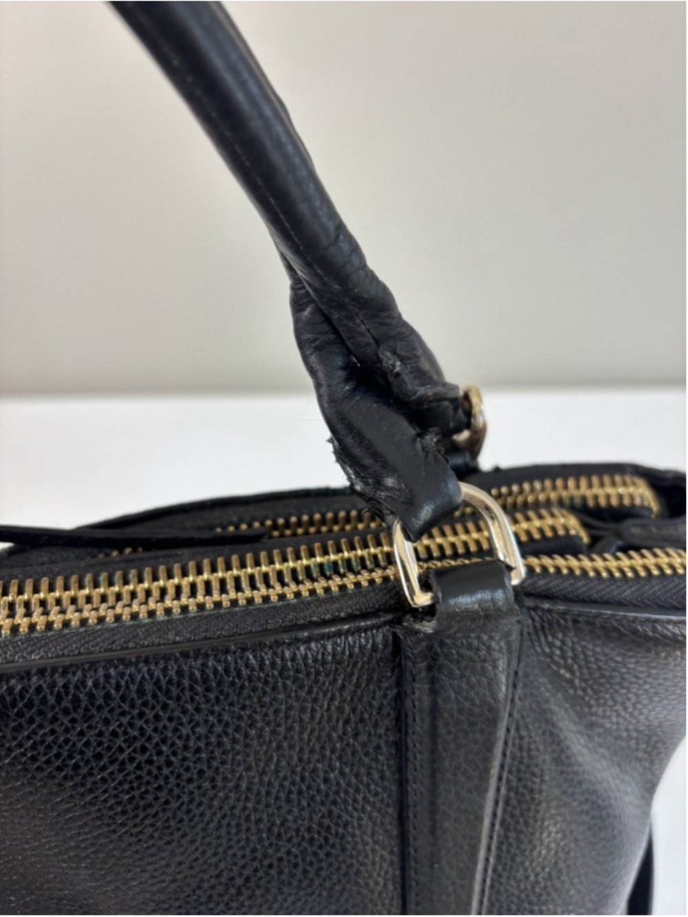 Coach Borough Leather shoulder Bag Black pebbled Leather large Tote Purse - Picture 11 of 14